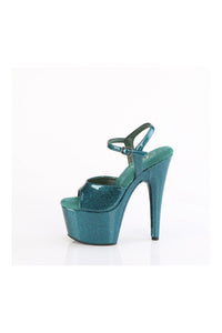 Pleaser ADORE-709GP Green Glitter Patent Sandal in Green Glitter Patent
