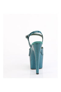 Pleaser ADORE-709GP Green Glitter Patent Sandal in Green Glitter Patent