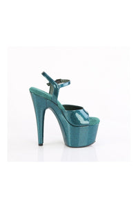 Pleaser ADORE-709GP Green Glitter Patent Sandal in Green Glitter Patent