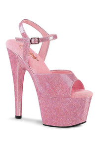 Pleaser ADORE-709GP Pink Glitter Patent Sandal in Pink Glitter Patent from SexyShoes.com