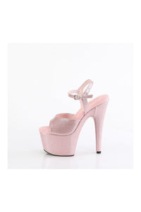Pleaser ADORE-709GP Pink Glitter Patent Sandal in Pink Glitter Patent