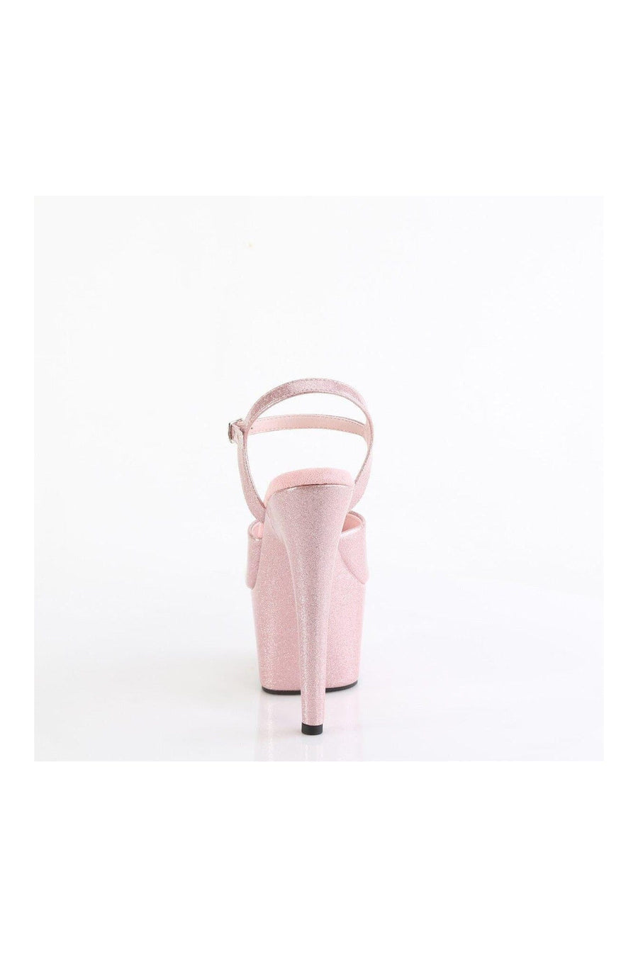 Pleaser ADORE-709GP Pink Glitter Patent Sandal in Pink Glitter Patent