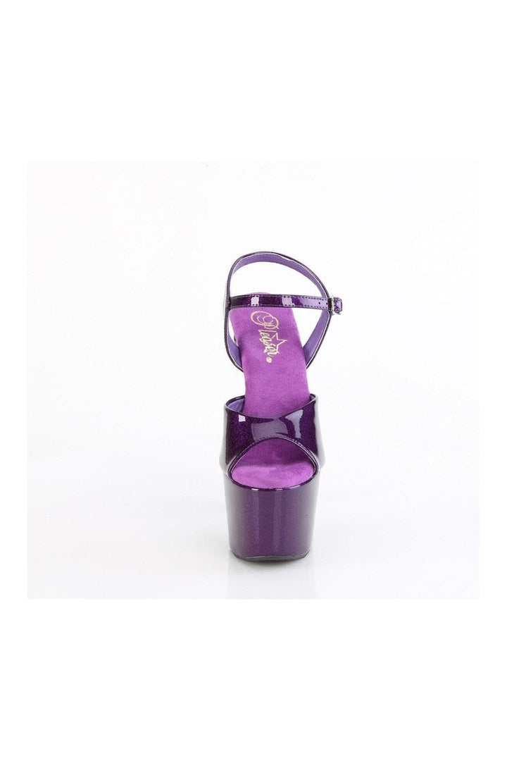 ADORE-709GP Purple Glitter Patent Sandal