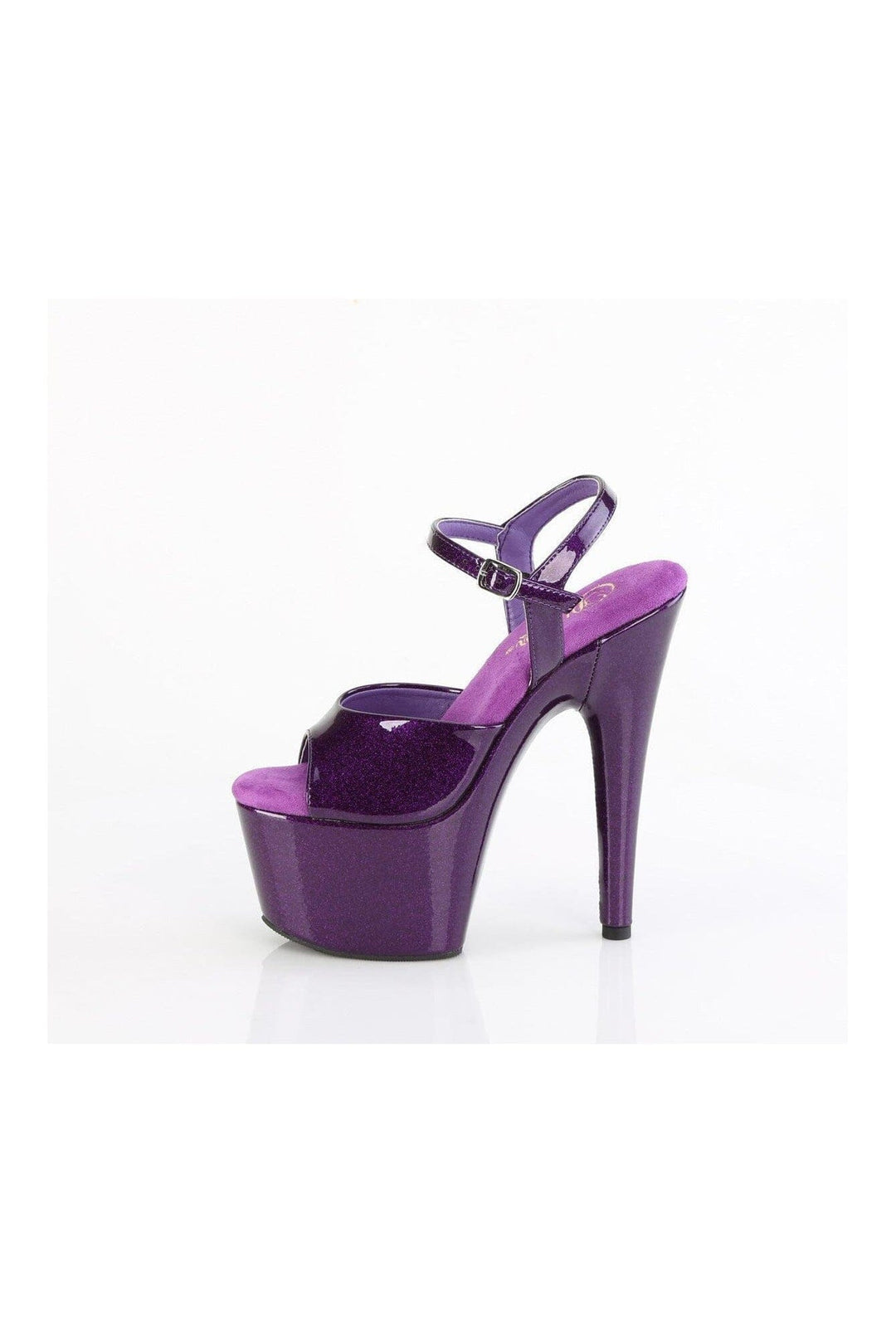 ADORE-709GP Purple Glitter Patent Sandal