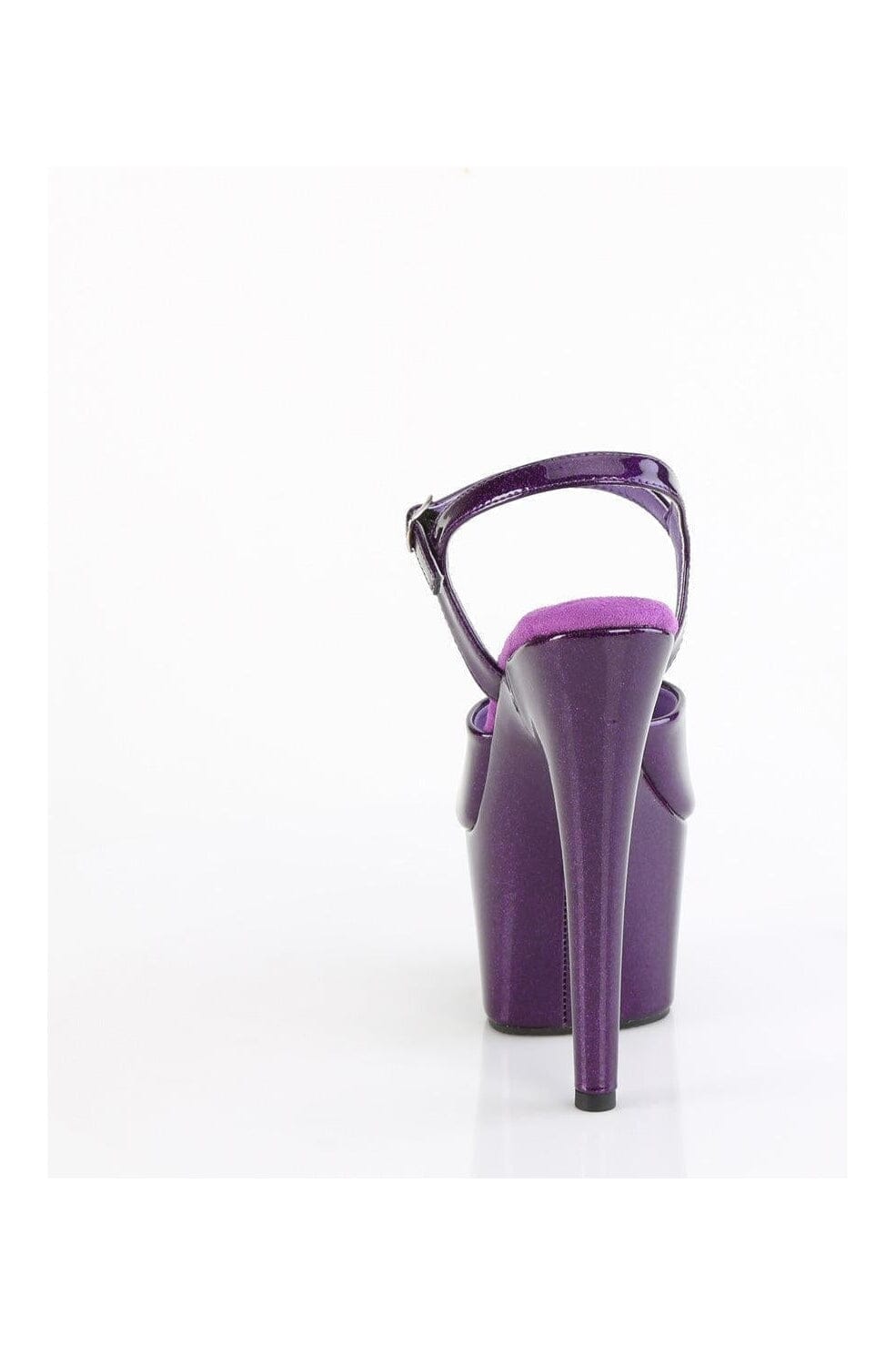 Pleaser ADORE-709GP Purple Glitter Patent Sandal in Purple Glitter Patent