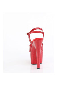 Pleaser ADORE-709GP Red Glitter Patent Sandal in Red Glitter Patent