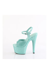 Pleaser ADORE-709GP Turquoise Glitter Patent Sandal in Turquoise Glitter Patent