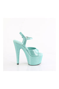 Pleaser ADORE-709GP Turquoise Glitter Patent Sandal in Turquoise Glitter Patent
