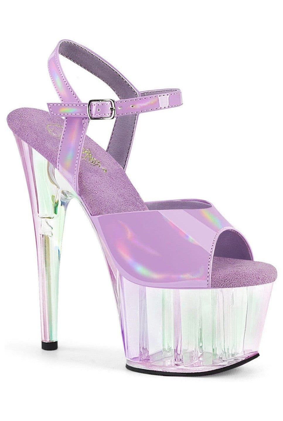 Pleaser ADORE-709HT Purple Patent Sandal in Purple Patent from SexyShoes.com