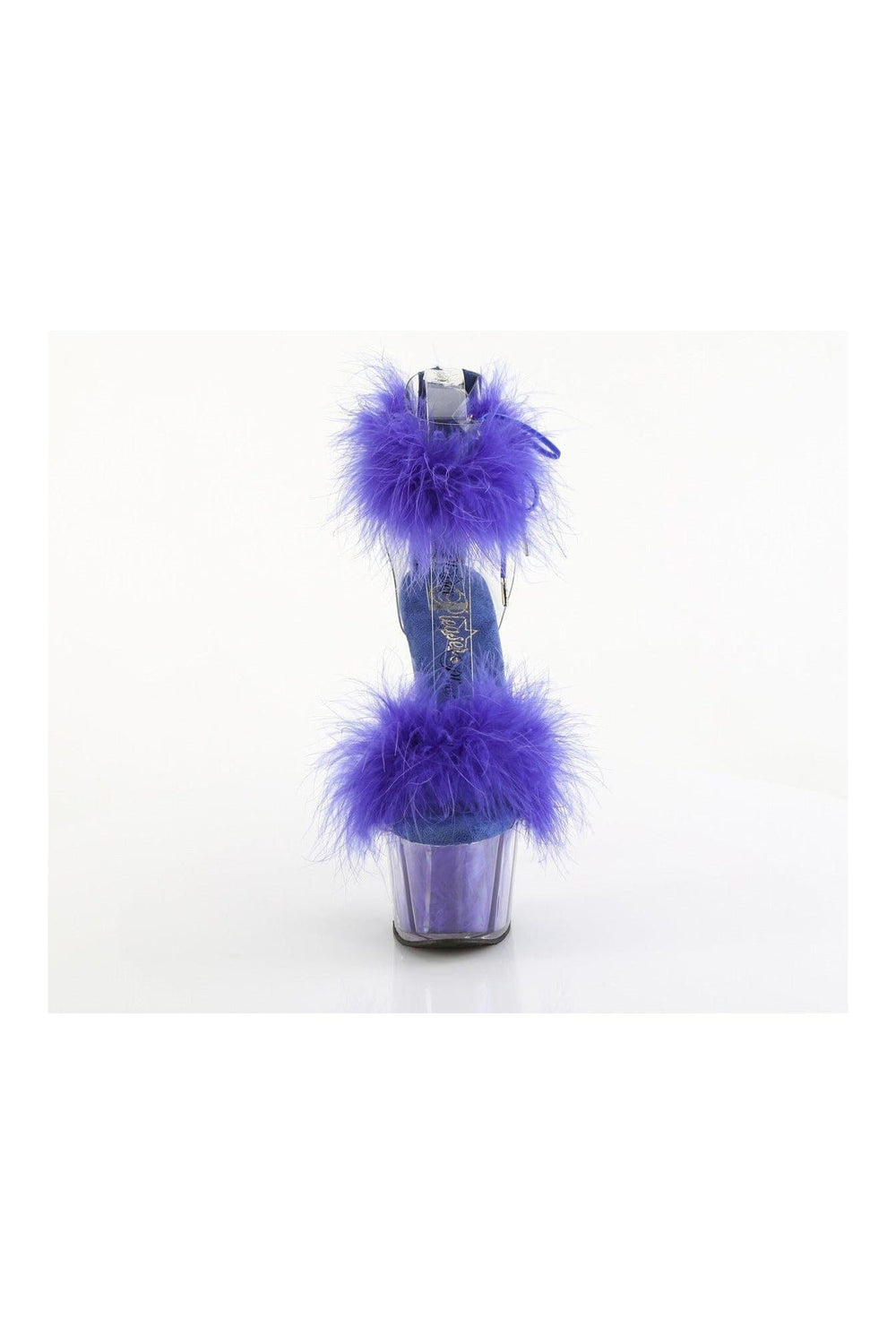 Pleaser ADORE-724F Clear Marabou Sandal in Clear Marabou