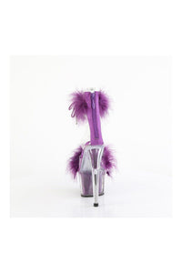Pleaser ADORE-724F Clear Marabou Sandal in Clear Marabou