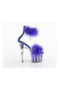 Pleaser ADORE-724F Clear Marabou Sandal in Clear Marabou