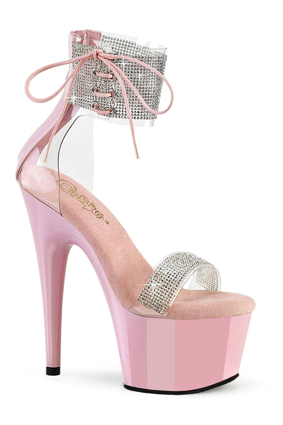 Pleaser ADORE-727RS Clear Vinyl Sandal in Clear Vinyl from SexyShoes.com
