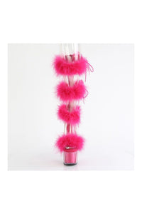 Pleaser ADORE-728F Clear Marabou Sandal in Clear Marabou