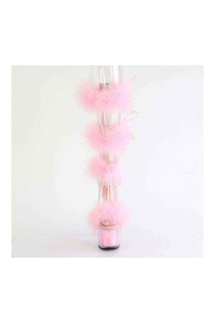 ADORE-728F Clear Marabou Sandal