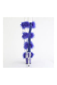 Pleaser ADORE-728F Clear Marabou Sandal in Clear Marabou