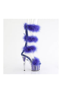 Pleaser ADORE-728F Clear Marabou Sandal in Clear Marabou
