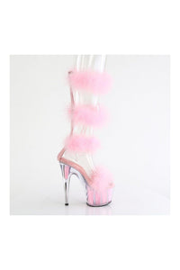 Pleaser ADORE-728F Clear Marabou Sandal in Clear Marabou