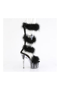 Pleaser ADORE-728F Clear Marabou Sandal in Clear Marabou