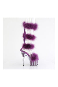 Pleaser ADORE-728F Clear Marabou Sandal in Clear Marabou
