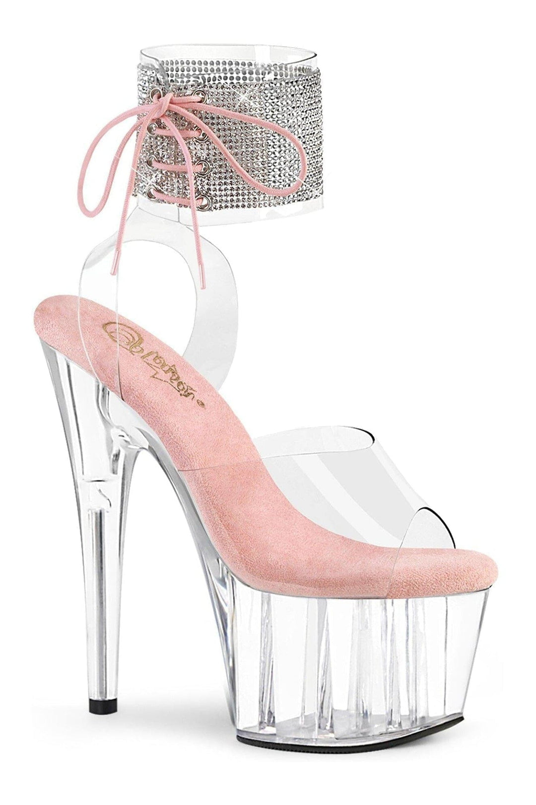Pleaser ADORE-791-2RS Clear Vinyl Sandal in Clear Vinyl from SexyShoes.com