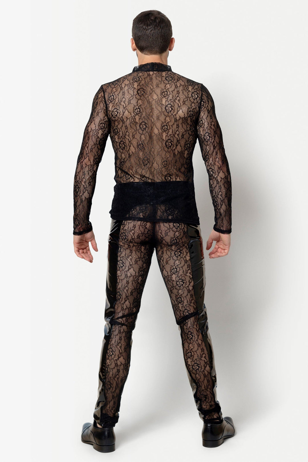 L'HOMME ALRIK Vinyl Pants in Black 