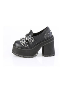 Demonia ASSAULT-38 Black Vegan Leather Loafer in Black Vegan Leather