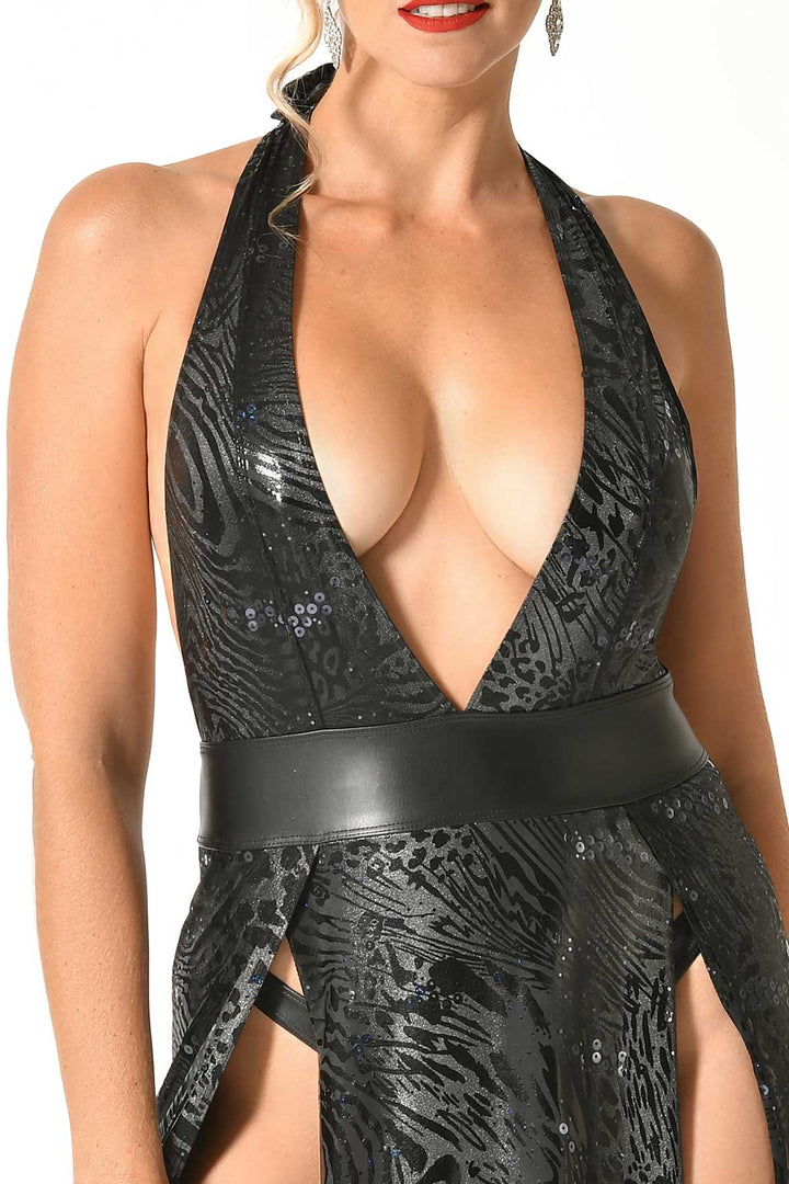 ASTEROIDE LONG DOUBLE SLIT DRESS