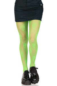 Leg Avenue Alien Net Tights in Green  from SexyShoes.com