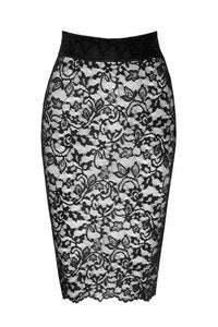 Noir Handmade Ambivalence Lace Up Mini Skirt in Black 