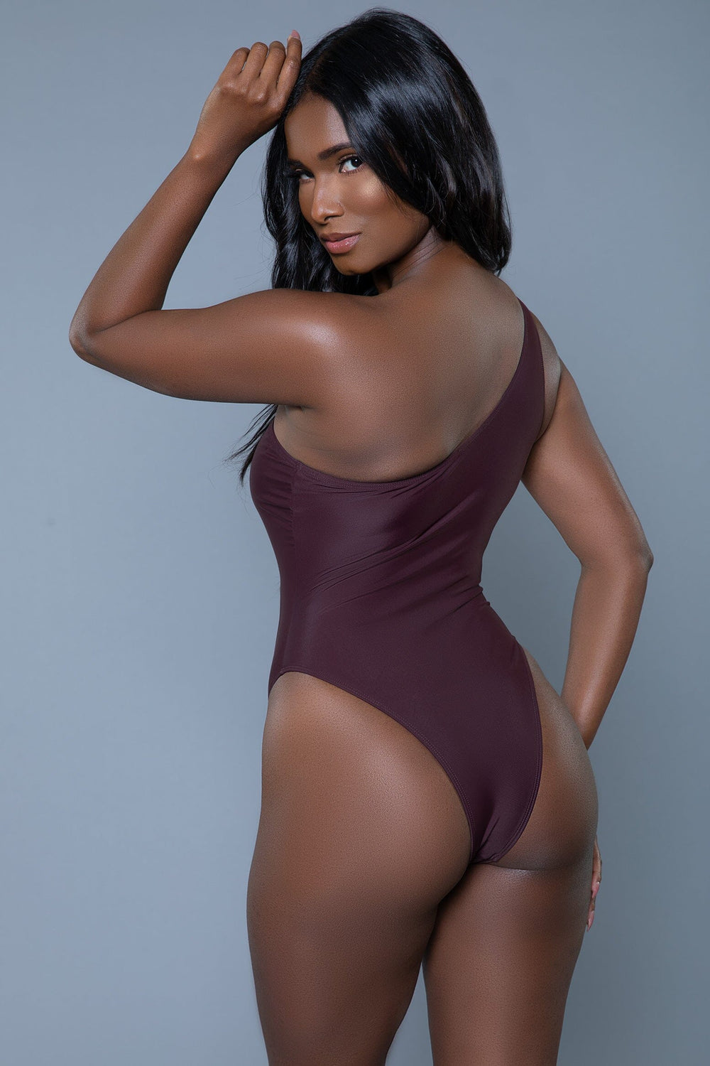 BeWicked Asymmetric One Piece in Brown 