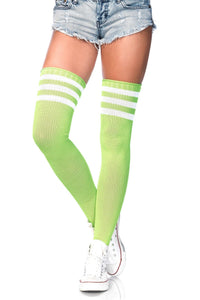 Leg Avenue Athletic Thigh High Stockings in Green  from SexyShoes.com