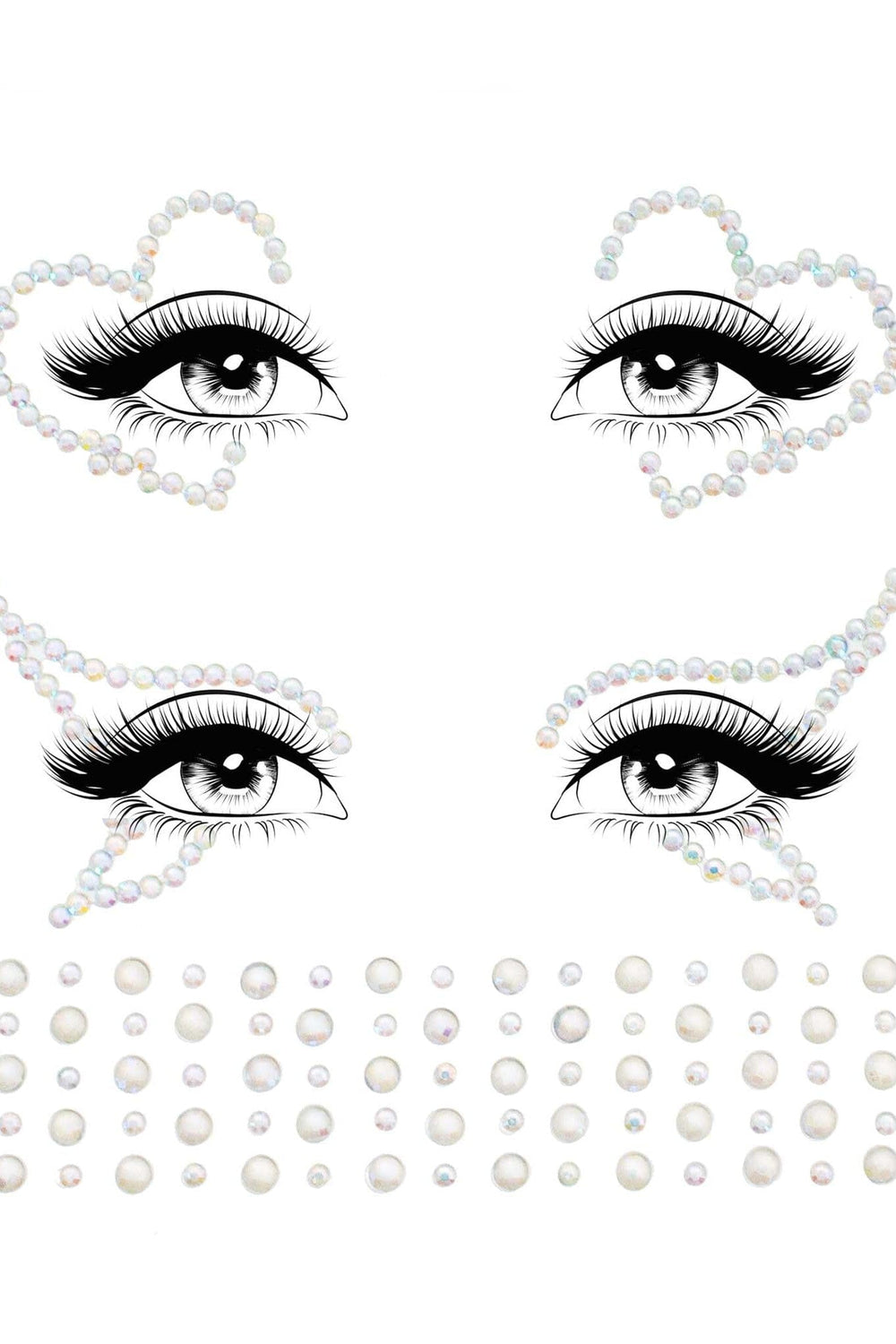 Ayla Adhesive Glow In The Dark Face Jewel Sticker-Body Jewelry-SEXYSHOES.COM