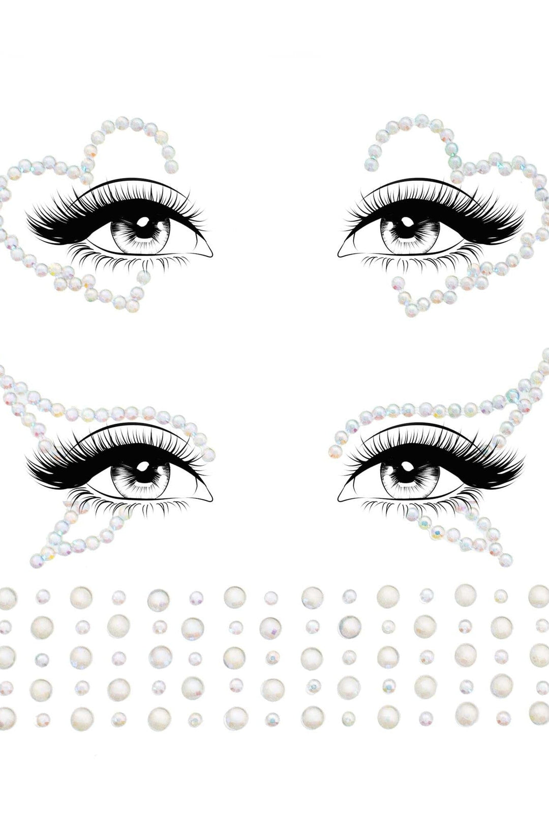 Ayla Adhesive Glow In The Dark Face Jewel Sticker-Body Jewelry-SEXYSHOES.COM