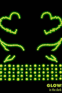 Ayla Adhesive Glow In The Dark Face Jewel Sticker-Body Jewelry-SEXYSHOES.COM