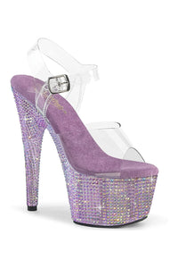 Pleaser BEJEWELED-708RRS Clear Vinyl Sandal in Clear Vinyl from SexyShoes.com