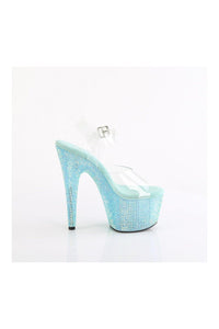 Pleaser BEJEWELED-708RRS Clear Vinyl Sandal in Clear Vinyl