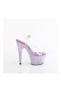 Pleaser BEJEWELED-708RRS Clear Vinyl Sandal in Clear Vinyl