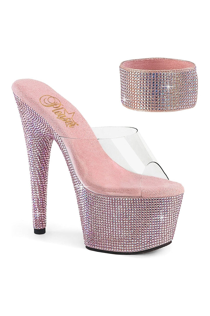 Pleaser Clear Slides Platform Stripper Shoes | Buy at Sexyshoes.com