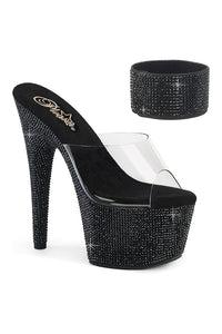 Pleaser BEJEWELED-712RS Clear Vinyl Slide in Clear Vinyl from SexyShoes.com