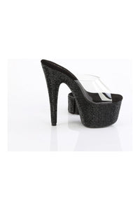 Pleaser BEJEWELED-712RS Clear Vinyl Slide in Clear Vinyl