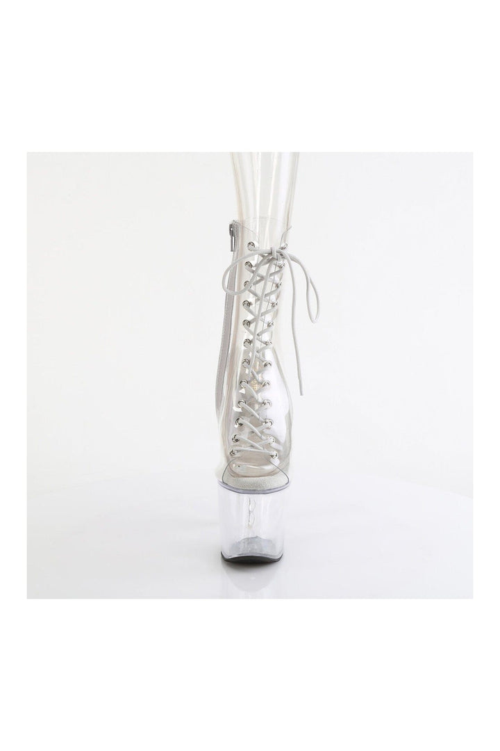 BLISS-1016C Clear Vinyl Ankle Boot