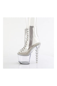 Pleaser BLISS-1016C Clear Vinyl Ankle Boot in Clear Vinyl