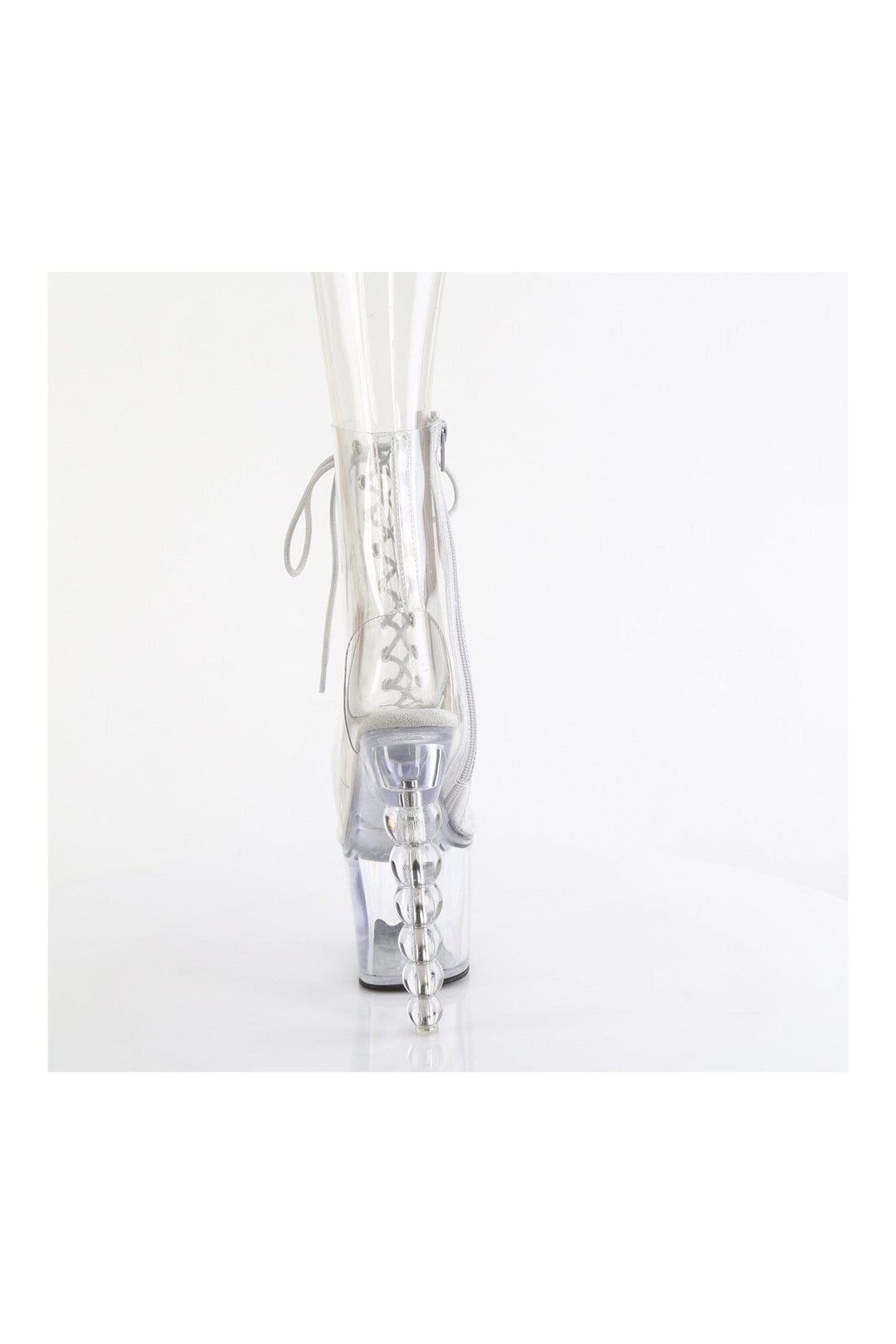 Pleaser BLISS-1016C Clear Vinyl Ankle Boot in Clear Vinyl