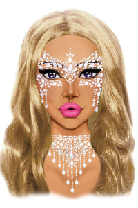 Leg Avenue Choker Adhesive Body Jewels Sticker in Black  from SexyShoes.com