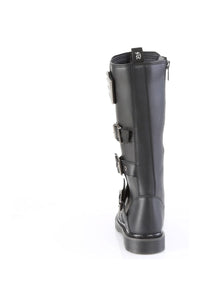 Demonia BOLT-405 Black Vegan Leather Combat Boot in Black Vegan Leather