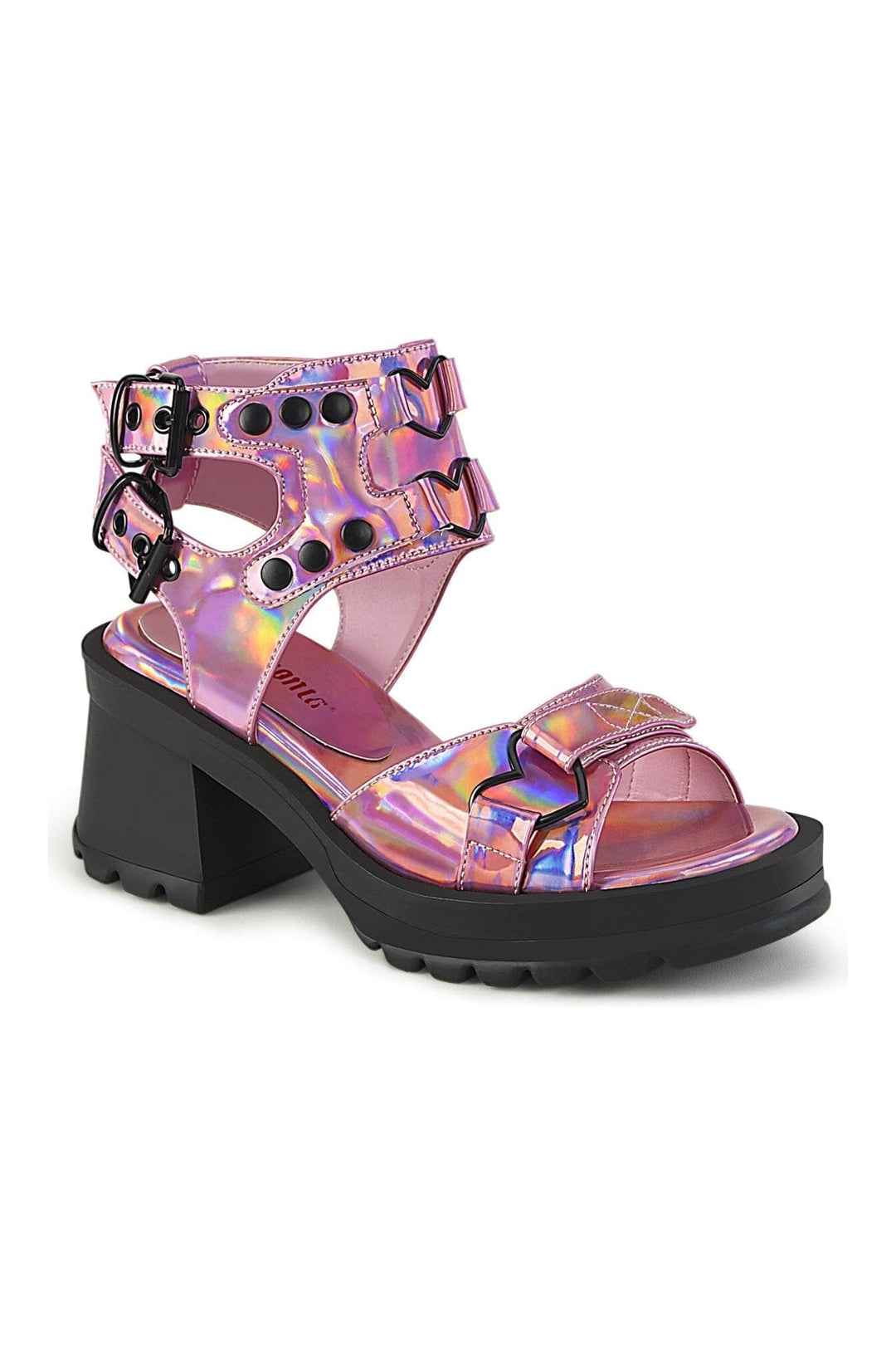 BRATTY-07 Pink Hologram  Sandals