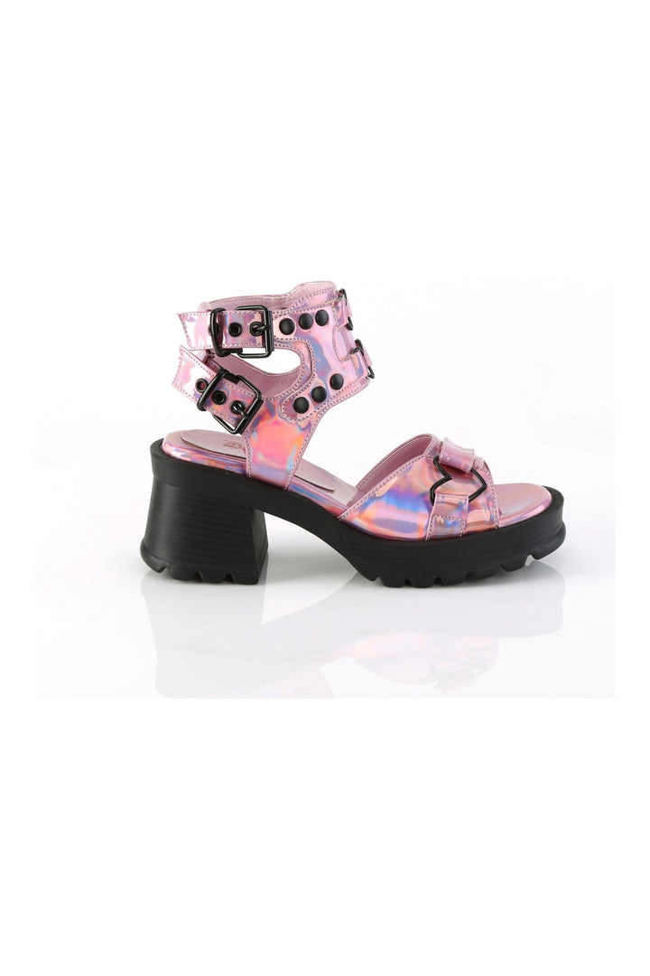 BRATTY-07 Pink Hologram  Sandals