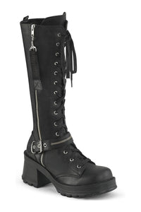 Demonia BRATTY-206 Black Vegan Leather Knee Boot in Black Vegan Leather from SexyShoes.com