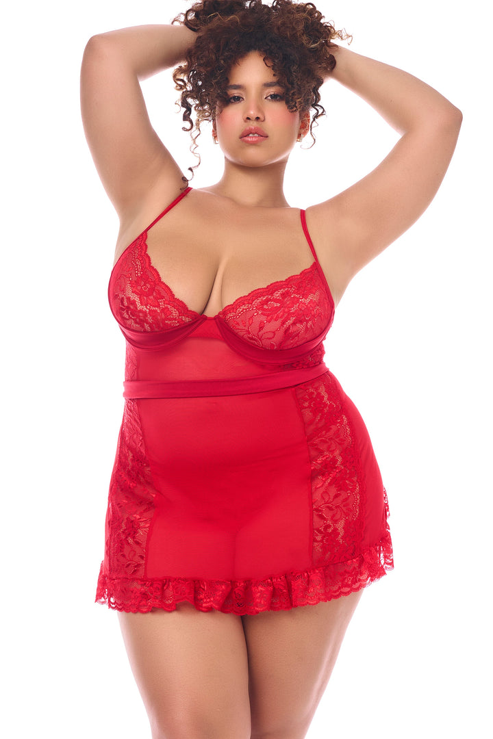 Babydoll with matching G-String-Babydolls-SEXYSHOES.COM